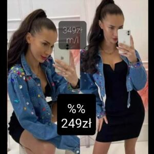 Kurtka jeans kamienie M/L