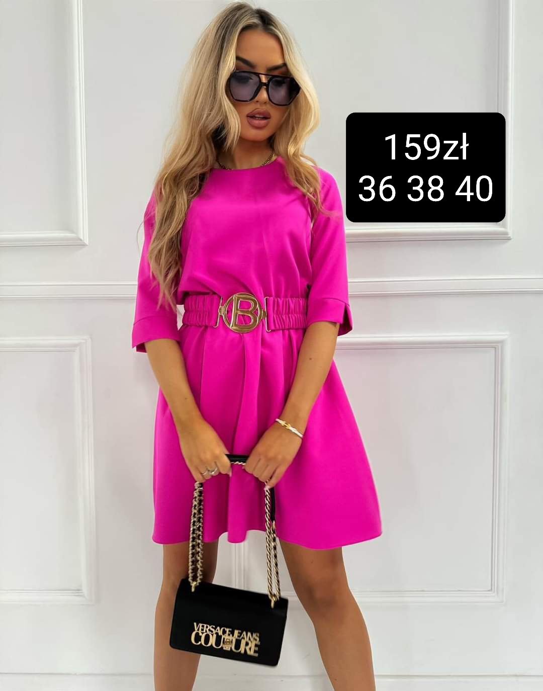 Sukienka fuksja r. 36 38 40 - obrazek 6