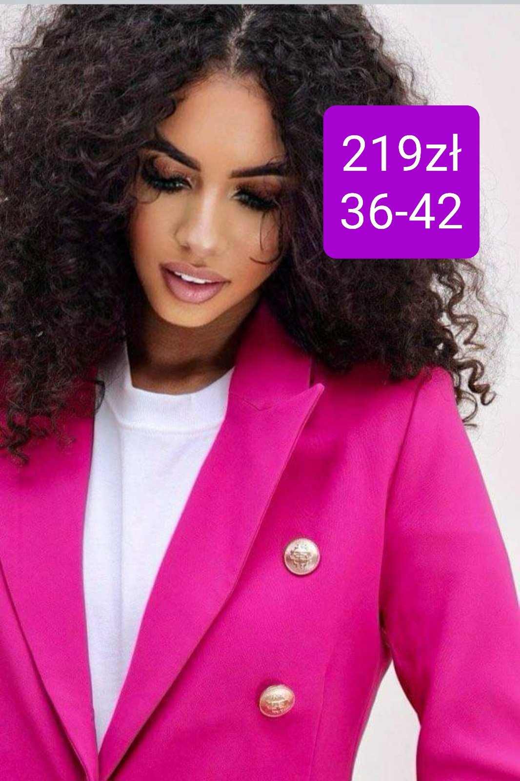 Marynarka BLM fuksja 36 38 40 42 - obrazek 9