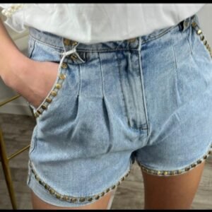 Spodenki jeans/metalowe dodatki r.M