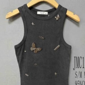 Bokserka prążek/metalowe dodatki grafit S/M M/L