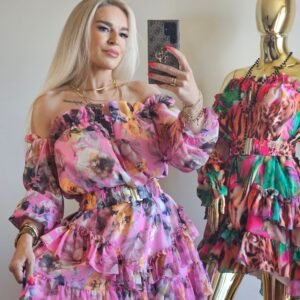 Sukienka Camilla r.uniwersalny Róż mix
